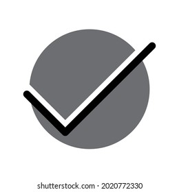 Checkmark icon template. Vector illustration