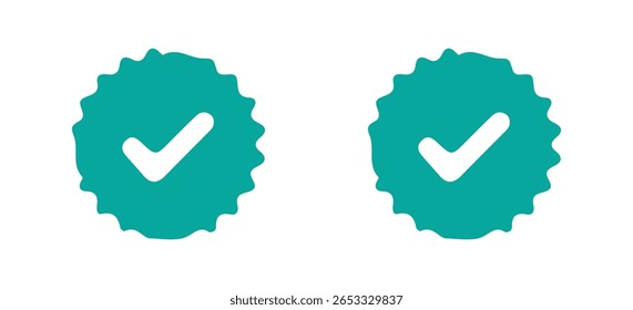 Checkmark icon, tick check mark icon button set. vector illustration eps 10