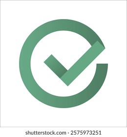 Checkmark icon. Tick symbol. Green сheckmark icon. Vector illustration.