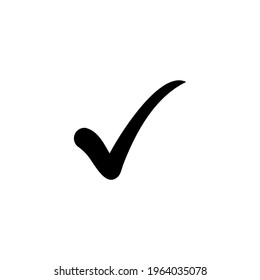 Checkmark icon in trendy flat design, for web and mobile app