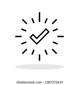 Checkmark icon in trendy flat style. Approval symbol for your web site design, logo, app, UI Vector EPS 10. 