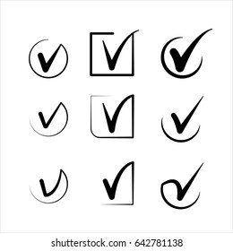 checkmark icon, V Letter Logo Template, set approver icon, black color