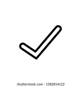 Checkmark icon. Vector illustration can be used for accept, confirm, select, test, approved, choice, vote