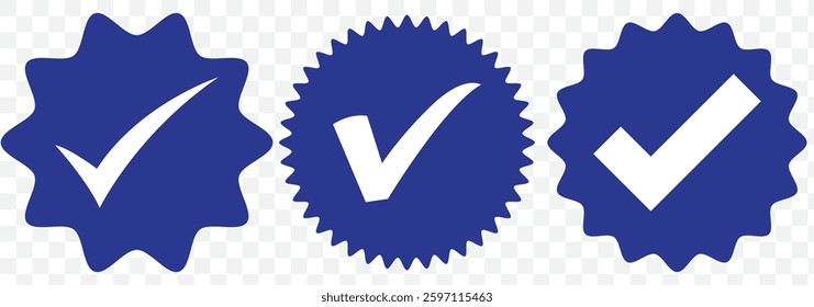 Checkmark Icon Vector Logo template. Check list button icon. Check mark in round sign. Vector illustration. EPS 10.