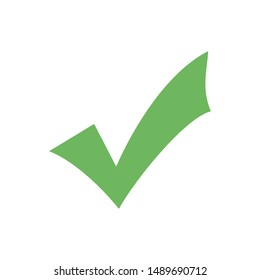 Checkmark icon, vector on white background 