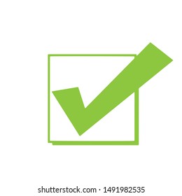 Checkmark icon, vector on white background 