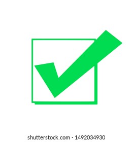 Checkmark icon, vector on white background 
