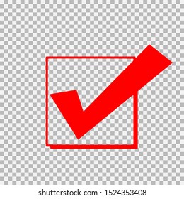 Checkmark icon, vector on white transparent 