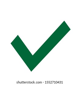 Checkmark icon, vector on white background 