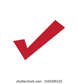 Checkmark icon, vector on white background 