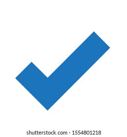 Checkmark icon, vector on white background 