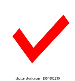 Checkmark icon, vector on white background 