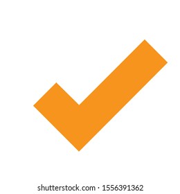 Checkmark icon, vector on white background 