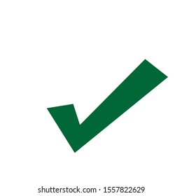 Checkmark icon, vector on white background 