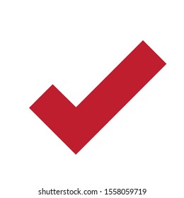 Checkmark icon, vector on white background 