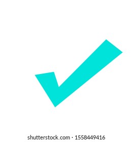 Checkmark icon, vector on white background 
