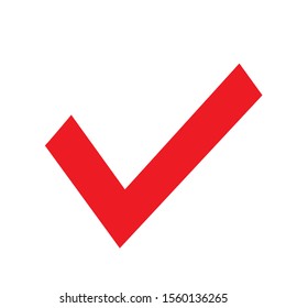 Checkmark icon, vector on white background 