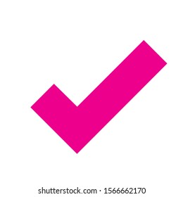 Checkmark icon, vector on white background 