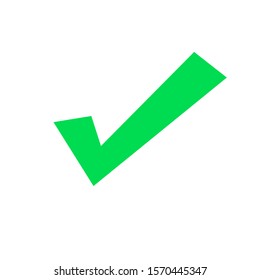 Checkmark icon, vector on white background 