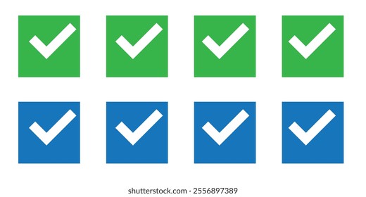 Checkmark icon. Checkmark vector set. Checked check box sign. Approved symbol. Isolated v check mark icon. 333