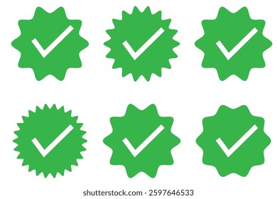 Checkmark icon. Checkmark vector set. Checked check box sign. Approved symbol. Isolated v check mark icon. design eps 10 