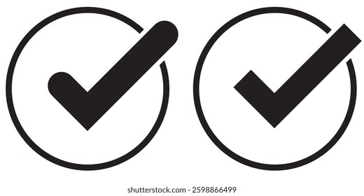 Checkmark icon. Checkmark vector set. Checked check box sign. Approved symbol. Isolated v check mark icon. 1176