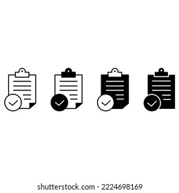 Checkmark icon vector set. confirm terms illustration sign collection. approve symbol. ok logo. approve mark.