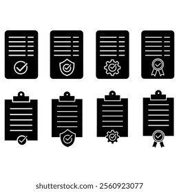 Checkmark icon vector set. confirm terms illustration sign collection. approve symbol. ok logo. approve mark.