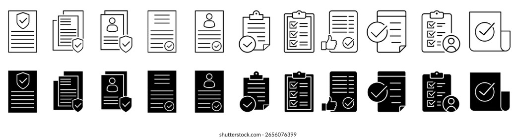 Checkmark icon vector set. confirm terms illustration sign collection. approve symbol. ok logo. approve mark.