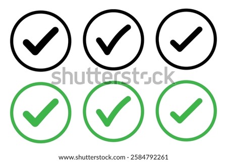 checkmark icon vector symbol, sign, yes, right, checkbox, agreement, ok vector on white background