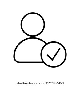Checkmark icon. Verify sign. Tick icon. Checkbox icon. User interface. Vector illustration. stock image.
