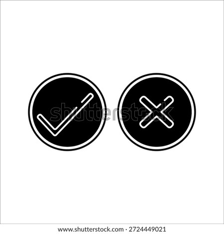 Checkmark icon. Yes no icon
