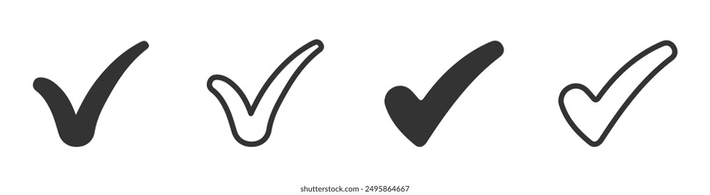Checkmark icons. Tick Vector icon graphics
