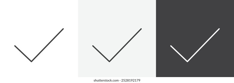 Checkmark icon.Trendy modern flat linear vector illustration on white background.