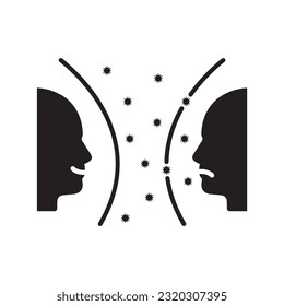 checkmark inside black head like happy man. flat cartoon style trend modern simple logotype graphic minimal art design isolated on white background. concept of rational thinking or easy mind process