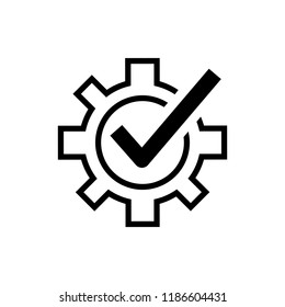 Checkmark inside the gear icon