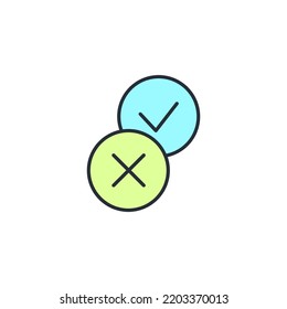 Checkmark line icon. Simple element illustration. Checkmark concept outline symbol design.