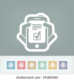 Checkmark menu on smartphone
