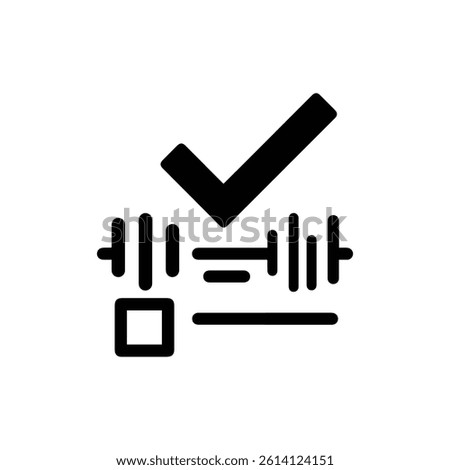 Checkmark on Pronunciation Audio Icon Representing Language Mastery