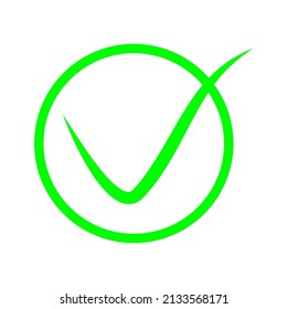 Checkmark right icon. Tick icon. Checkmark icon. Checkbox icon. Vector illustration. stock image.