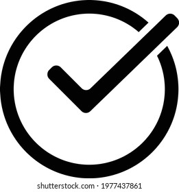 Checkmark with smooth edges icon for every use.