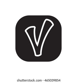 Checkmark in square icon in simple style isolated on white background. Click and choice symbol