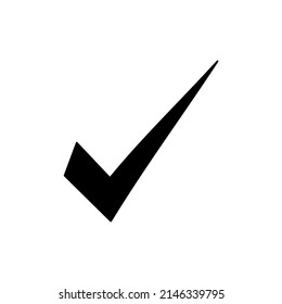 Checkmark symbol vector flat design icon. 