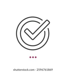 Checkmark thin line icon. Vector illustration