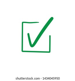Checkmark tick doodle, approval ok checkbox