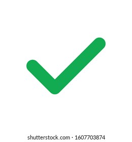 Checkmark tick green icon. Approval check mark 
