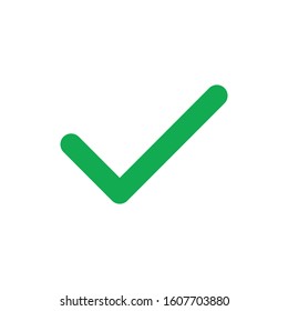 Checkmark tick green icon. Approval check mark 