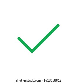 Checkmark tick green icon. Approval check mark 