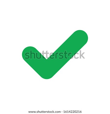 Checkmark tick green icon. Approval check mark 