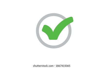 Icono de marca de verificación marque verde. Símbolo de marca de verificación de aprobación.
